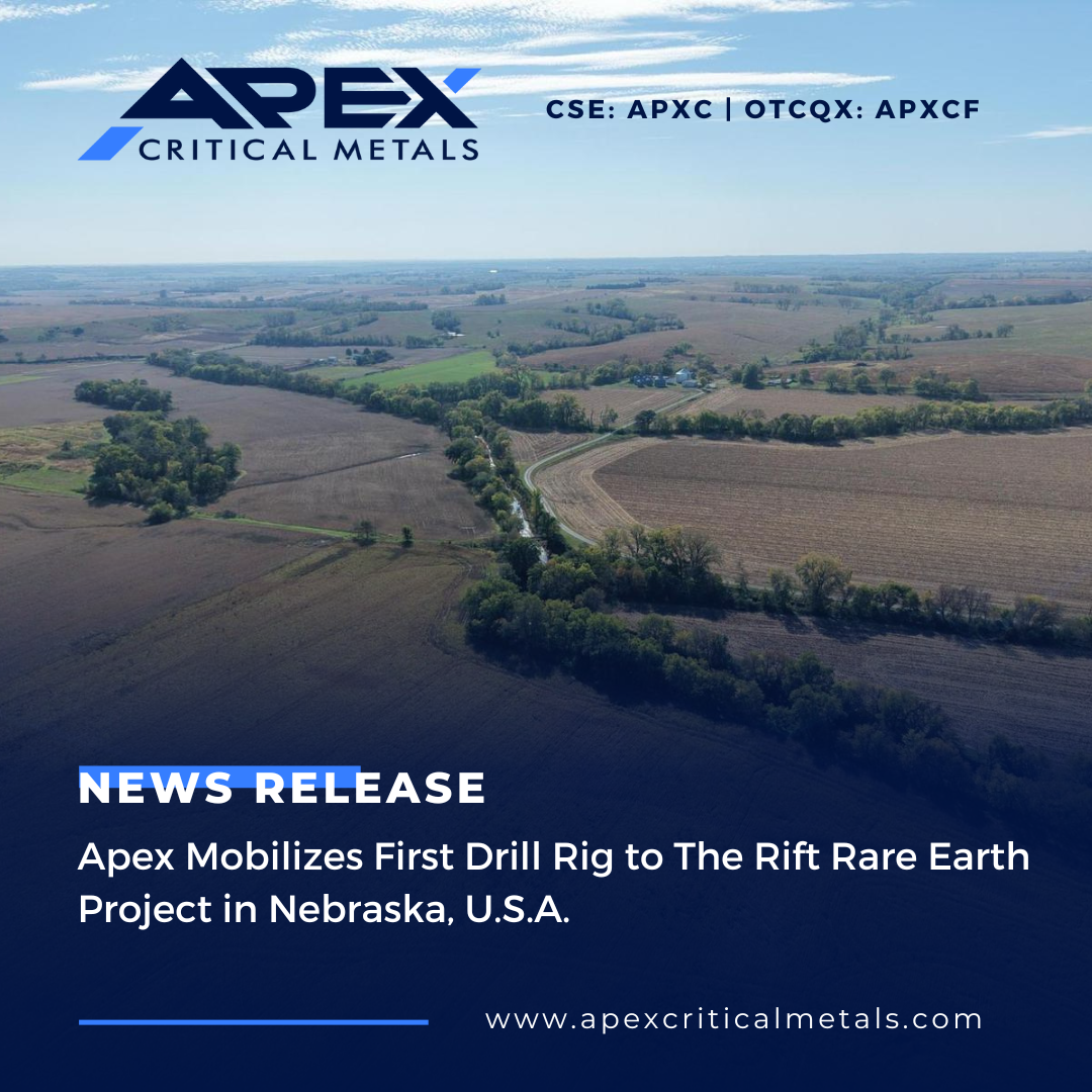 Apex Mobilizes First Drill Rig to The Rift Rare Earth Project in ...
